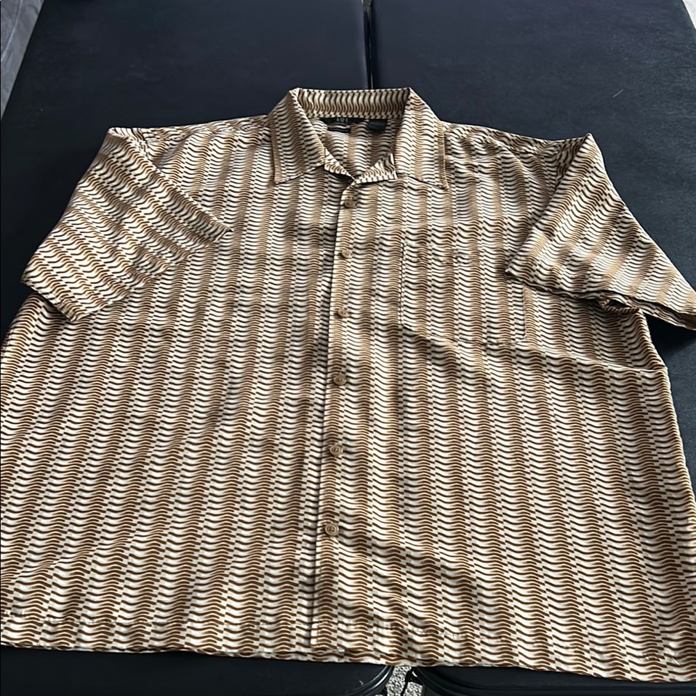 Men's Brown Patterned Shirt